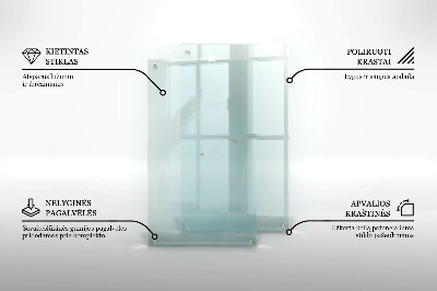 Tagliere in vetro temperato Tagliere in vetro temperato con doppia superficie trasparente