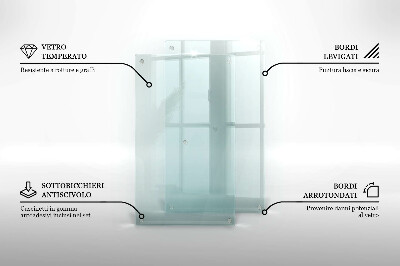 Tagliere in vetro temperato Tagliere in vetro temperato con doppia superficie trasparente