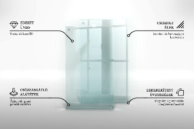 Tagliere in vetro temperato Tagliere in vetro temperato con doppia superficie trasparente