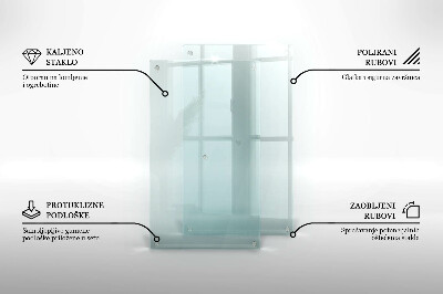 Tagliere in vetro temperato Tagliere in vetro temperato con doppia superficie trasparente