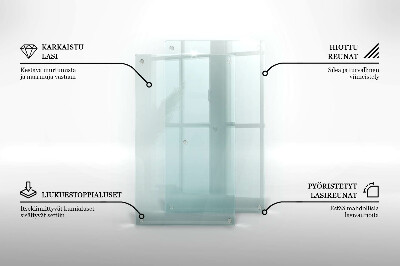 Tagliere in vetro temperato Tagliere in vetro temperato con doppia superficie trasparente