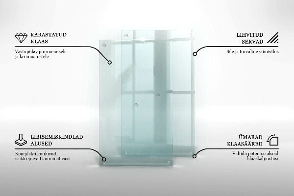 Tagliere in vetro temperato Tagliere in vetro temperato con doppia superficie trasparente