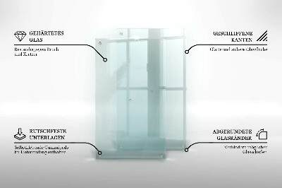 Tagliere in vetro temperato Tagliere in vetro temperato con doppia superficie trasparente