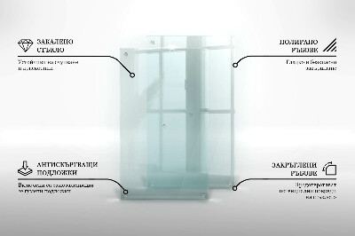 Tagliere in vetro temperato Tagliere in vetro temperato con doppia superficie trasparente