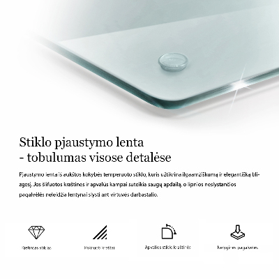 Tagliere in vetro Tagliere in vetro trasparente a forma esagonale