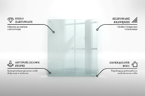 Tagliere in vetro temperato Tagliere in vetro temperato trasparente in forma rettangolare