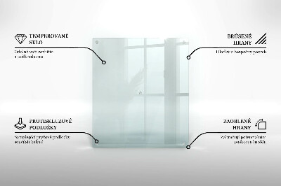Tagliere in vetro temperato Tagliere in vetro temperato trasparente in forma rettangolare