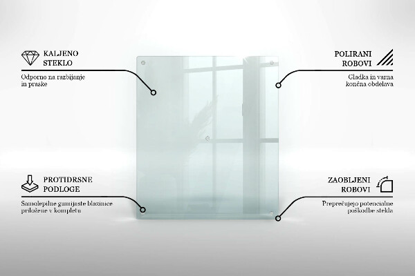 Tagliere in vetro temperato Tagliere in vetro temperato trasparente in forma rettangolare
