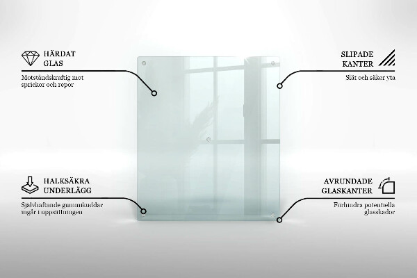Tagliere in vetro temperato Tagliere in vetro temperato trasparente in forma rettangolare
