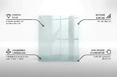 Tagliere in vetro temperato Tagliere in vetro temperato trasparente in forma rettangolare