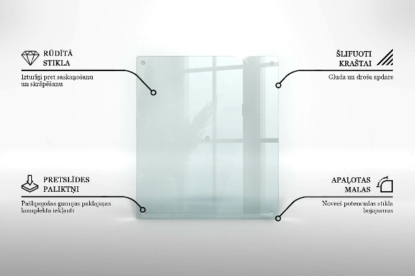 Tagliere in vetro temperato Tagliere in vetro temperato trasparente in forma rettangolare