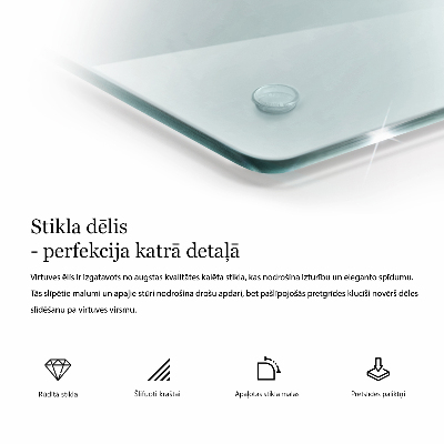 Tagliere in vetro temperato Tagliere in vetro temperato trasparente in forma rettangolare