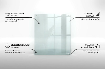 Tagliere in vetro temperato Tagliere in vetro temperato trasparente in forma rettangolare