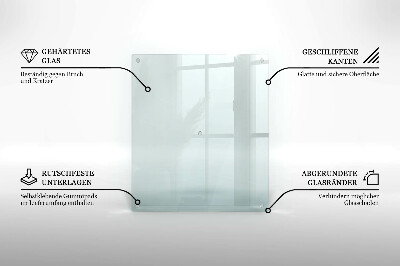 Tagliere in vetro temperato Tagliere in vetro temperato trasparente in forma rettangolare