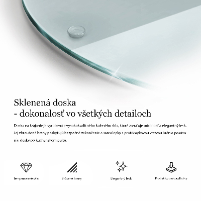 Tagliere in vetro Tagliere in vetro trasparente di forma rotonda