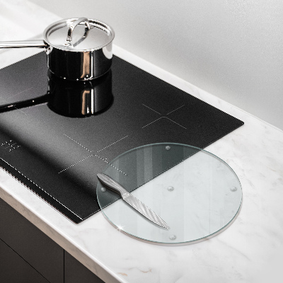 Tagliere in vetro Tagliere in vetro trasparente di forma rotonda