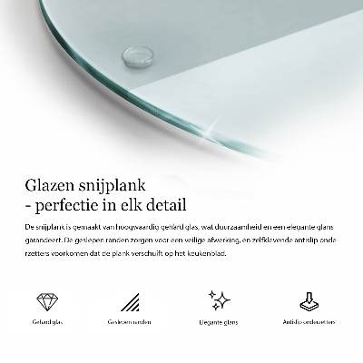 Tagliere in vetro Tagliere in vetro trasparente di forma rotonda