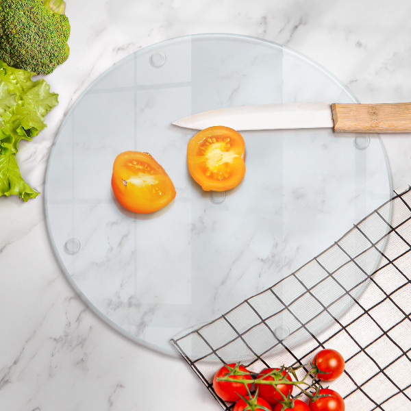 Tagliere in vetro Tagliere in vetro trasparente di forma rotonda