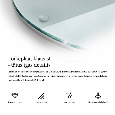 Tagliere in vetro Tagliere in vetro trasparente di forma rotonda