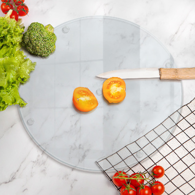 Tagliere in vetro Tagliere in vetro trasparente di forma rotonda