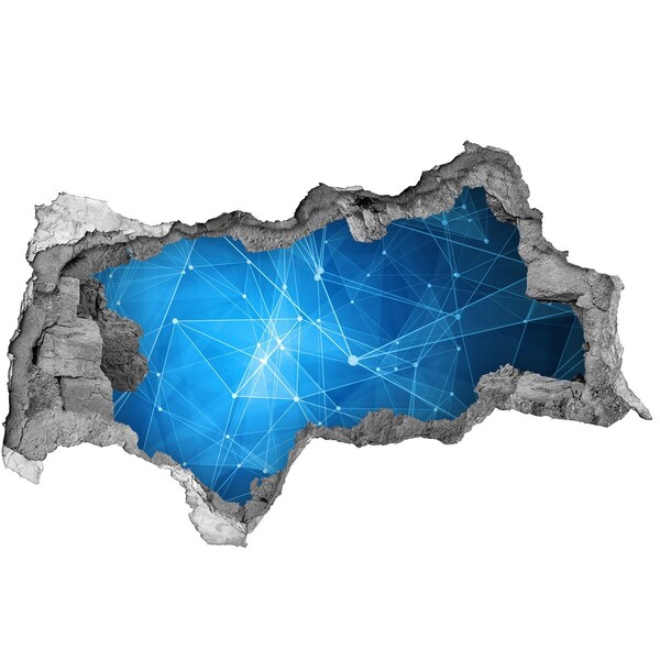 Adesivo con vista dietro il muro Spazio digitale dietro il muro