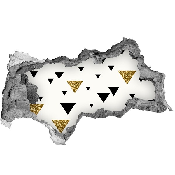 Sticker effetto rottura muro Design moderno con triangoli