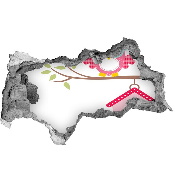 Decorazione da parete buco nel muro Gufi su un ramo