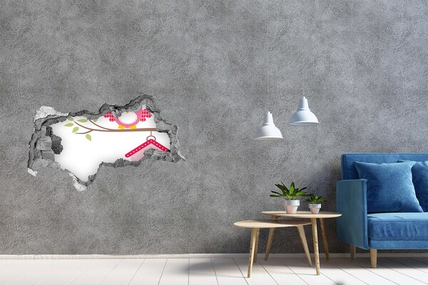 Decorazione da parete buco nel muro Gufi su un ramo