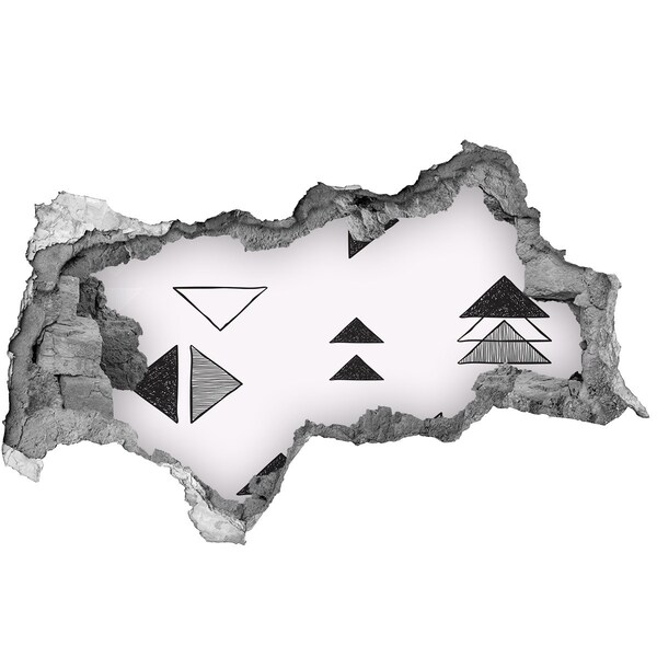 Sticker effetto rottura muro Motivi geometrici sulla parete