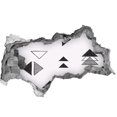 Sticker effetto rottura muro Motivi geometrici sulla parete