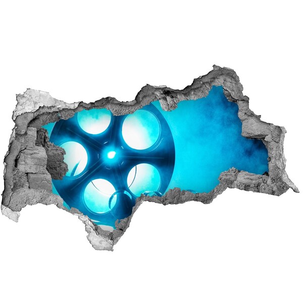 Adesivo con vista dietro il muro Il cinema in azione