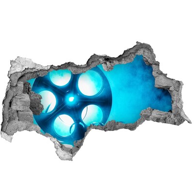 Adesivo con vista dietro il muro Il cinema in azione