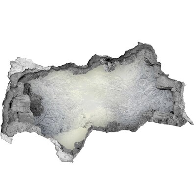 Adesivo con vista dietro il muro Paesaggio invernale dietro il muro