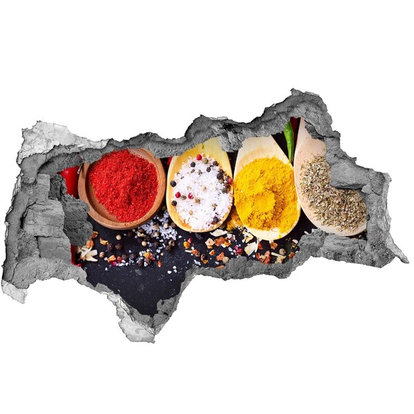 Adesivo con vista dietro il muro Paradiso delle spezie