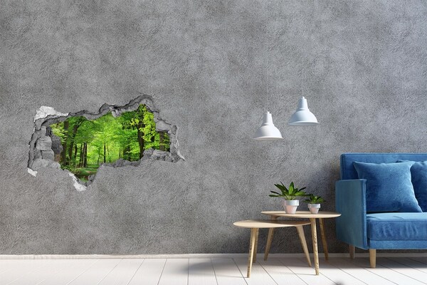 Decorazione da parete buco nel muro Foresta verde in un buco nel muro