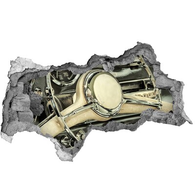 Sticker effetto rottura muro L'elegante abitacolo di un'auto classica