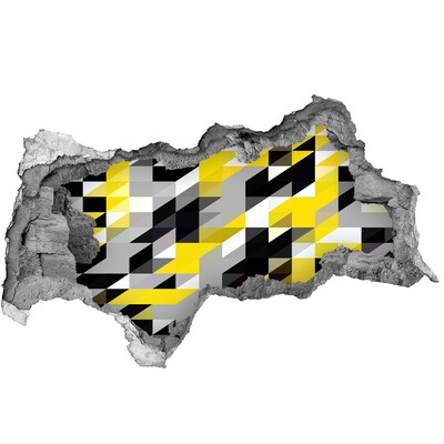 Adesivo con vista dietro il muro Buco astratto nel muro