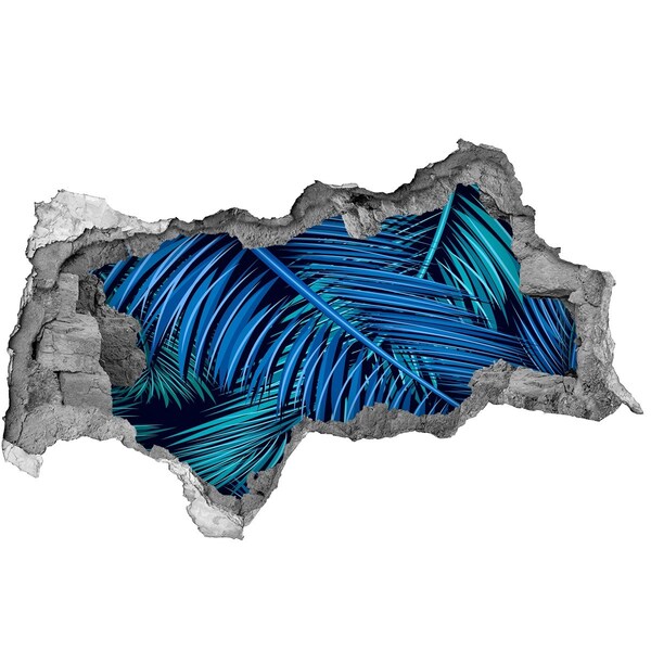 Adesivo con vista dietro il muro Oasi tropicale con palme