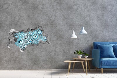 Sticker effetto rottura muro Vortici d'acqua nel cemento