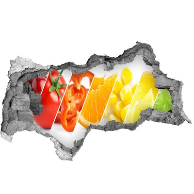 Decorazione da parete buco nel muro Un paradiso di frutta dietro le mura