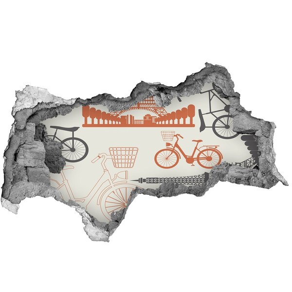 Adesivo con vista dietro il muro Parigi nel dettaglio