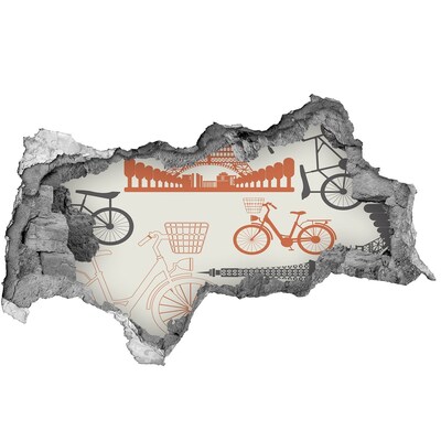 Adesivo con vista dietro il muro Parigi nel dettaglio