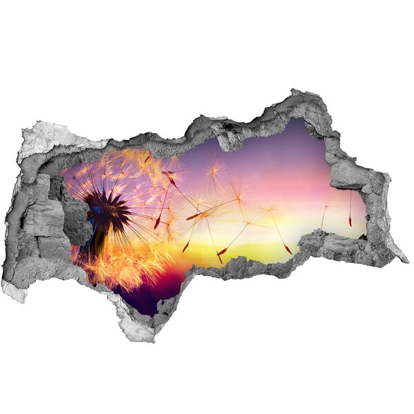 Decorazione da parete buco nel muro Sogni di fiori al tramonto