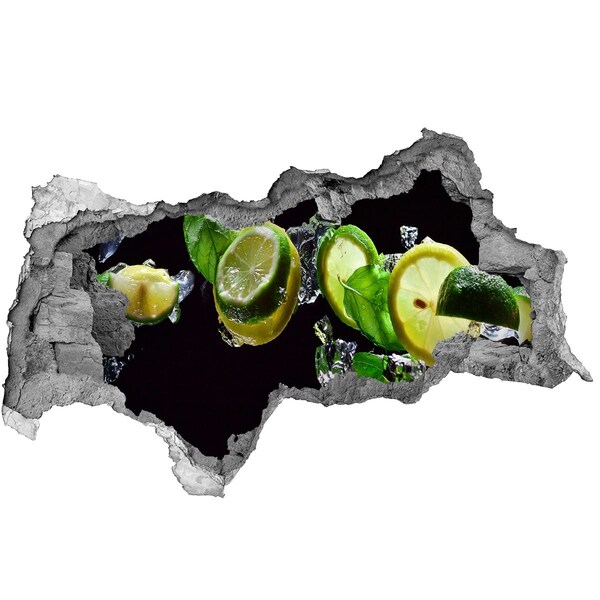 Sticker effetto rottura muro Una spruzzata di freschezza al limone