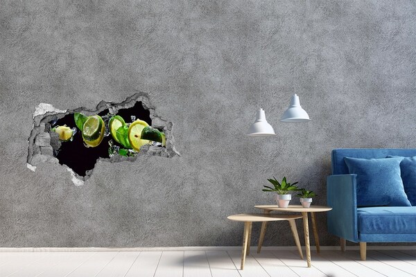 Sticker effetto rottura muro Una spruzzata di freschezza al limone
