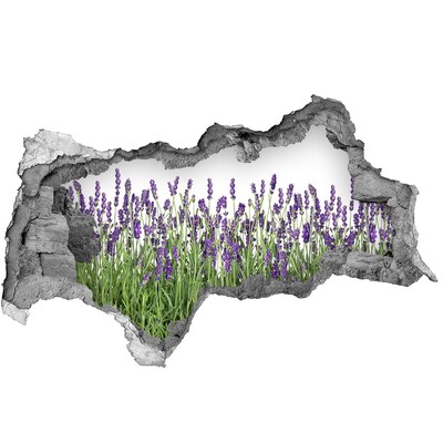 Adesivo con vista dietro il muro Oasi floreale di lavanda