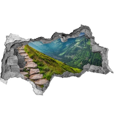 Decorazione da parete buco nel muro Paesaggio montano dietro il buco nel muro