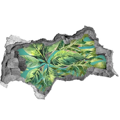 Adesivo con vista dietro il muro Giungla verde alle spalle del muro