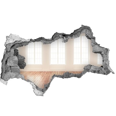 Adesivo con vista dietro il muro Interno con vista sul sole