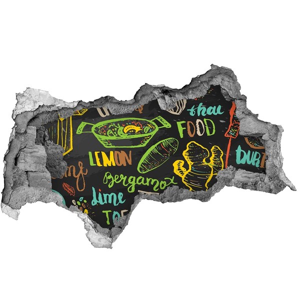 Sticker effetto rottura muro Idee per la cucina